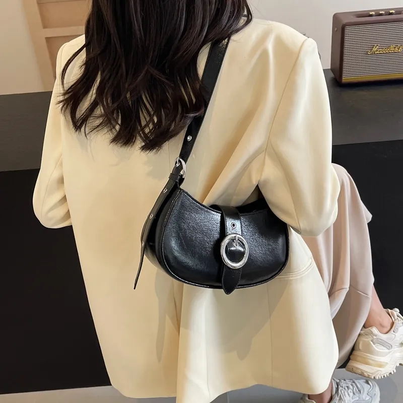 LOUIS ROYALN PU Crossbody Bag, Shoulder Bag Women's Rose Gold/Silver/Black-7
