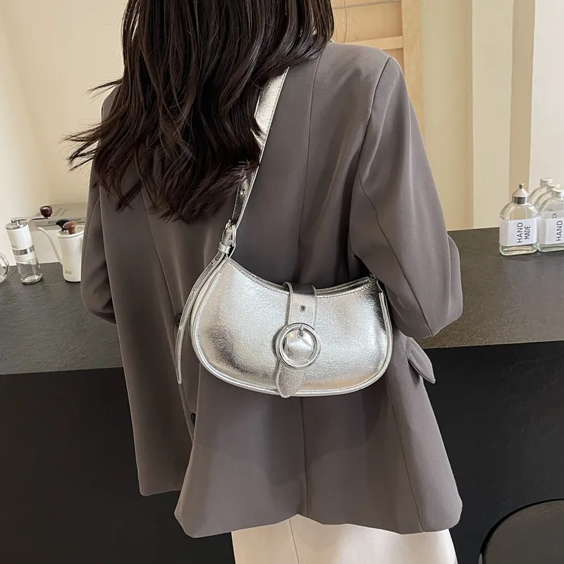 LOUIS ROYALN PU Crossbody Bag, Shoulder Bag Women's Rose Gold/Silver/Black-5