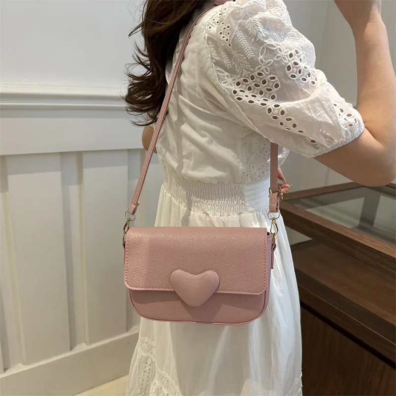 LOUIS ROYALN PU Shoulder Bag Unisex Black/White/Khaki/Pink-6