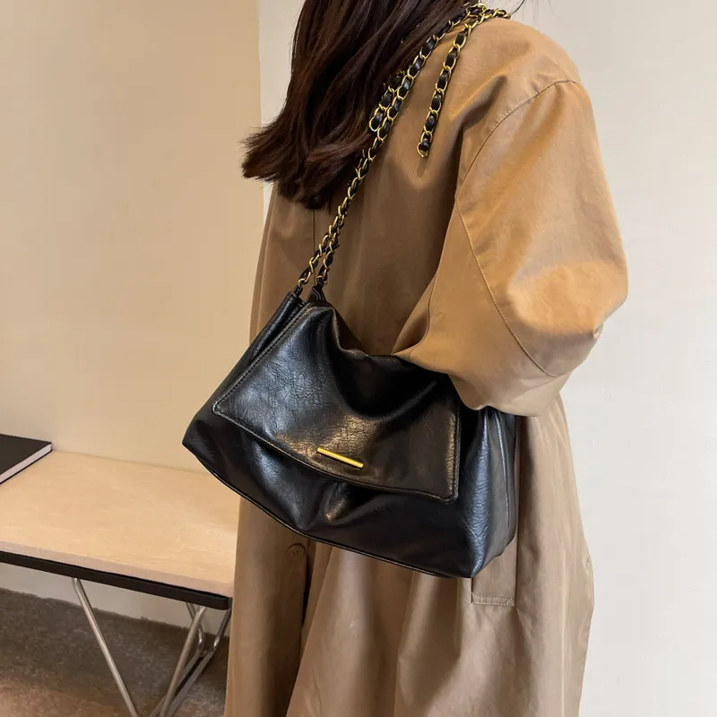 LOUIS ROYALN PU Shoulder Bag Regular Women's Black/Ecru/Coffee/Brown-1