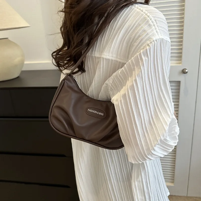 LOUIS ROYALN PU Shoulder Bag Unisex Moonlight Silver/Immortal Dew White/Sand Brown/Concubine Red Pink/Avocado Green-5