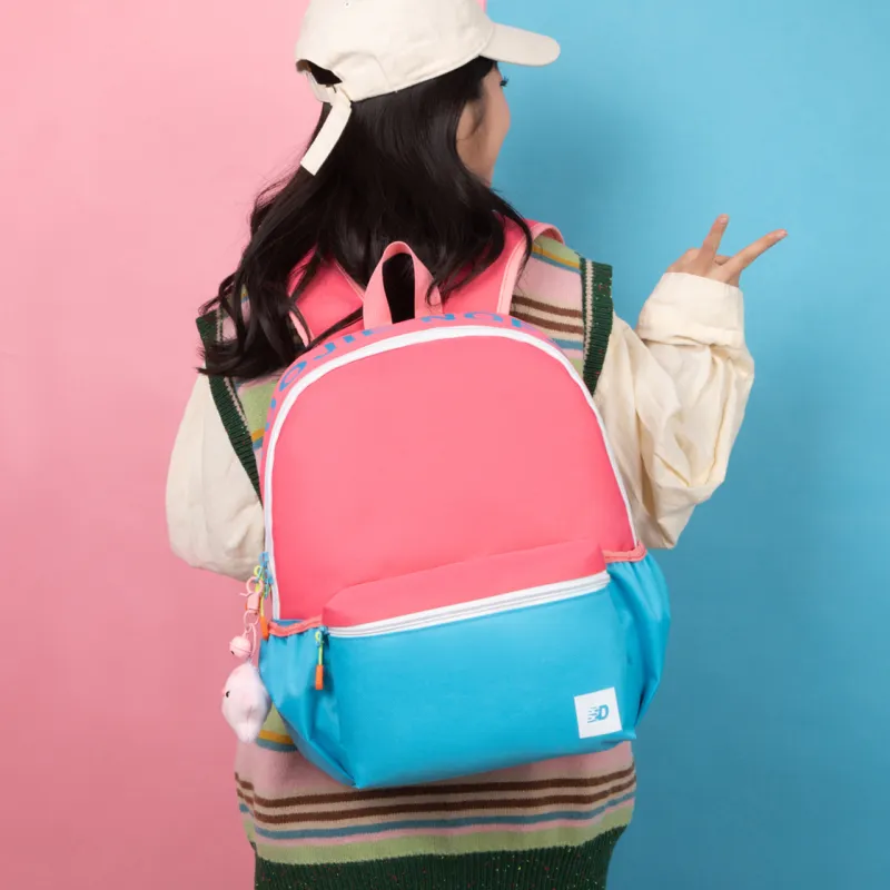 LOUIS ROYALN Polyester Backpack Unisex Red/Blue/Pink/Yellow-3