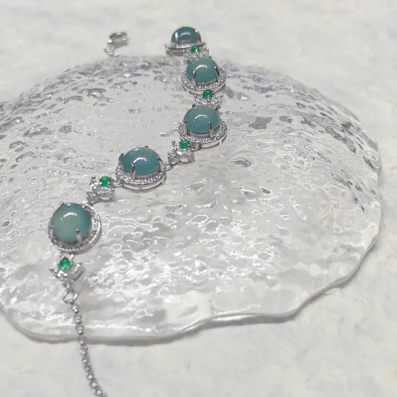 Viola Ice Glutinous Jadeite Bracelets Women's-1