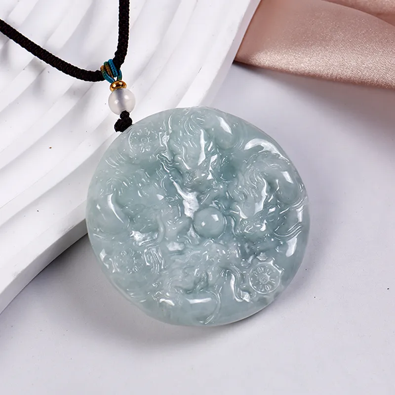 Viola Bean Type Jadeite Pendants Unisex-1