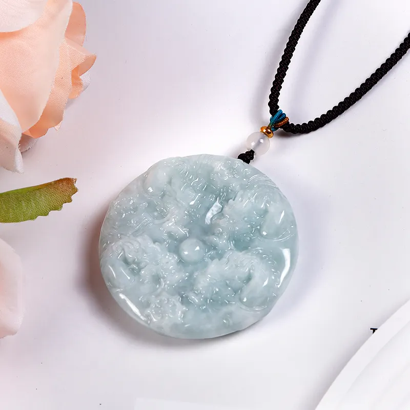Viola Bean Type Jadeite Pendants Unisex-2
