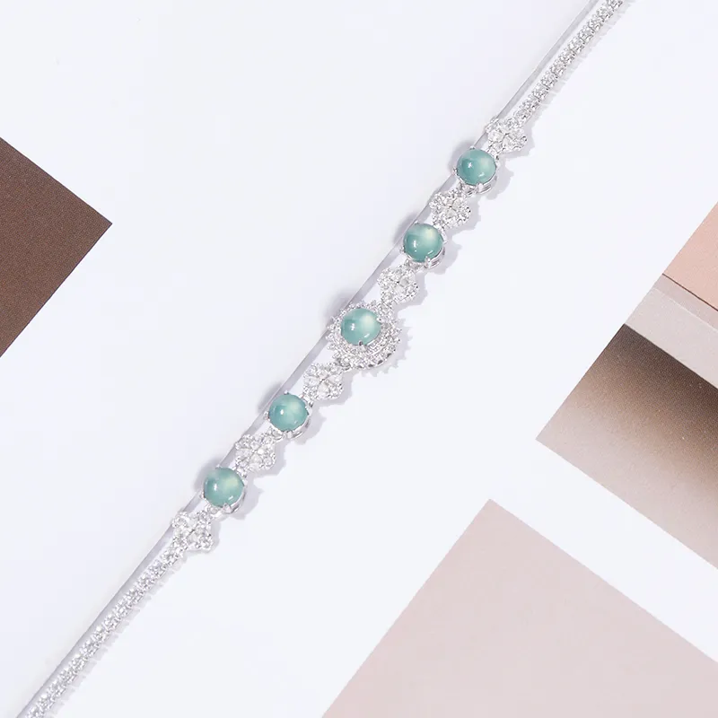 Viola Ice Glutinous Jadeite Bracelets Women's-2