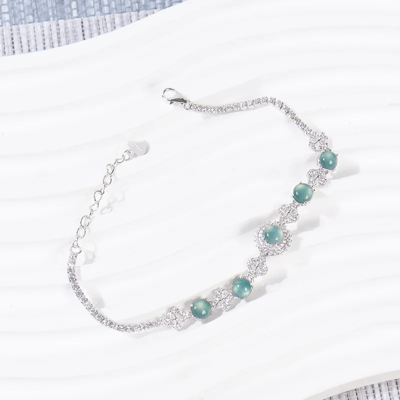 Viola Ice Glutinous Jadeite Bracelets Women's-3