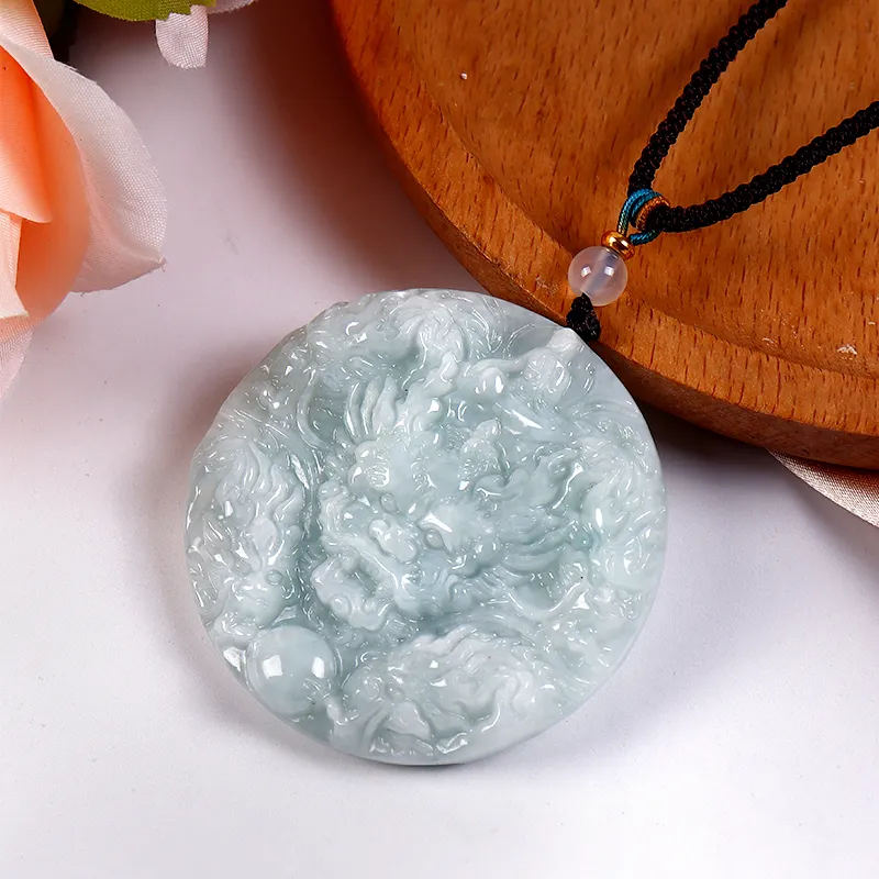 Viola Bean Type Jadeite Pendants Unisex-5