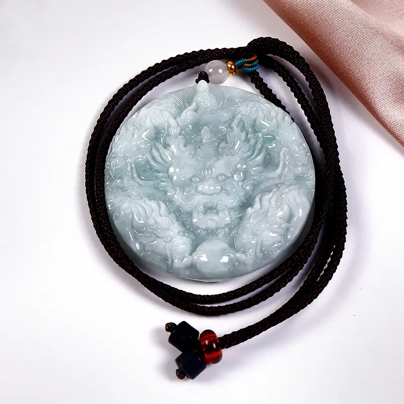 Viola Bean Type Jadeite Pendants Unisex-3