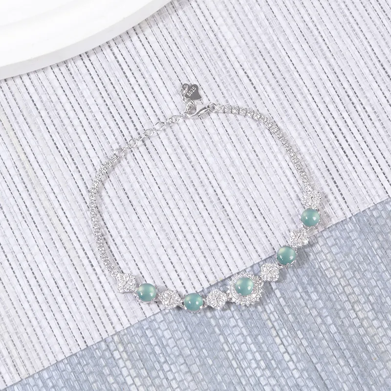 Viola Ice Glutinous Jadeite Bracelets Women's-5