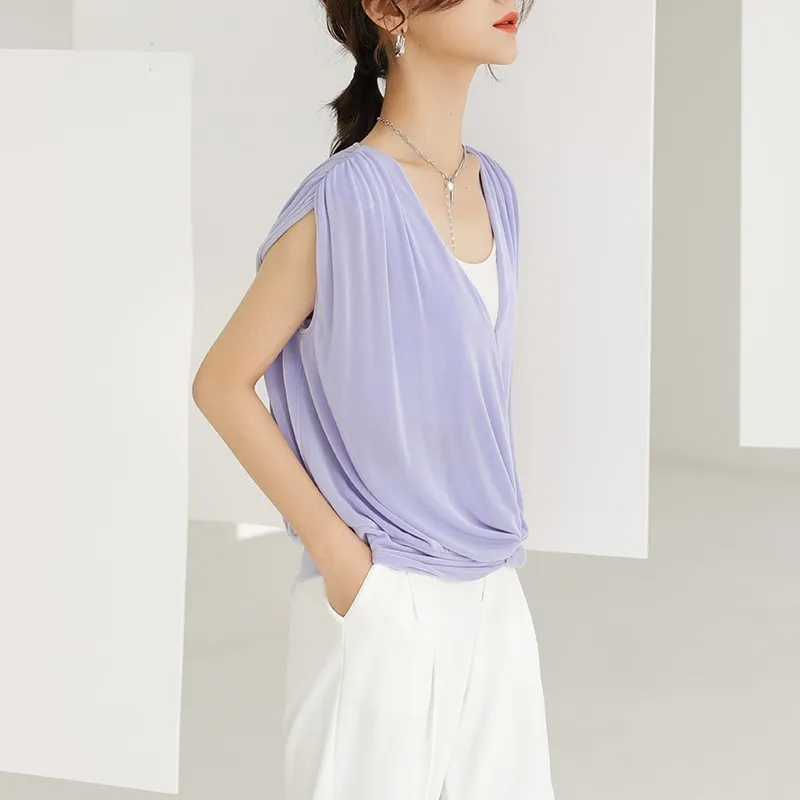 DianThia Tank Tops Women's Light Purple-2