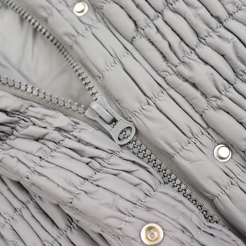 DianThia Puffer Jacket Women's Gray-3