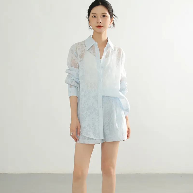 DianThia Shirt Shorts Casual Suit Women's-2