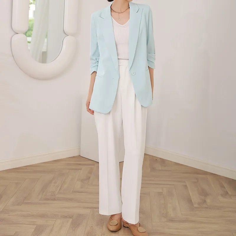 DianThia Business Suits Women's Blue-3
