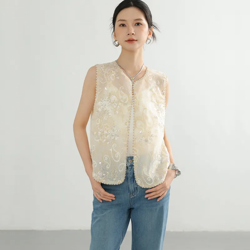 DianThia Vests Women's Apricot-2
