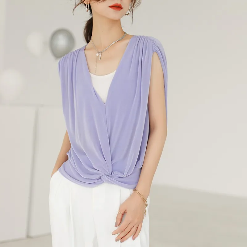 DianThia Tank Tops Women's Light Purple-3