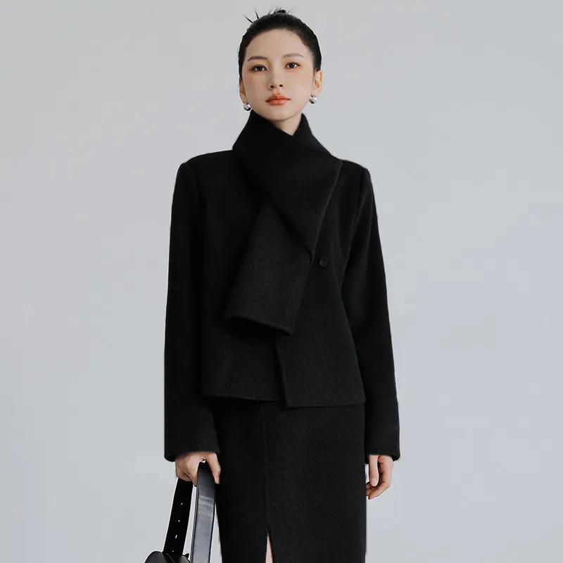 DianThia Woolen Coat Coat Women's-5