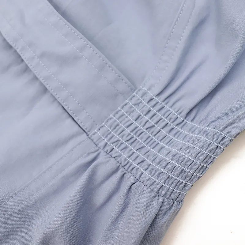 DianThia Lightweight Minimalist Style Short Sleeved Dress Shirt Women's-4