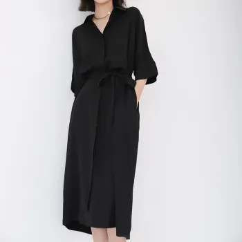 DianThia Short-Sleeved Dresses Women's Black
