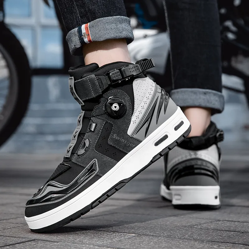 Swinsger Fashion Comfortable Cushioned Slip Resistant High Top Cycling Shoes Unisex-2