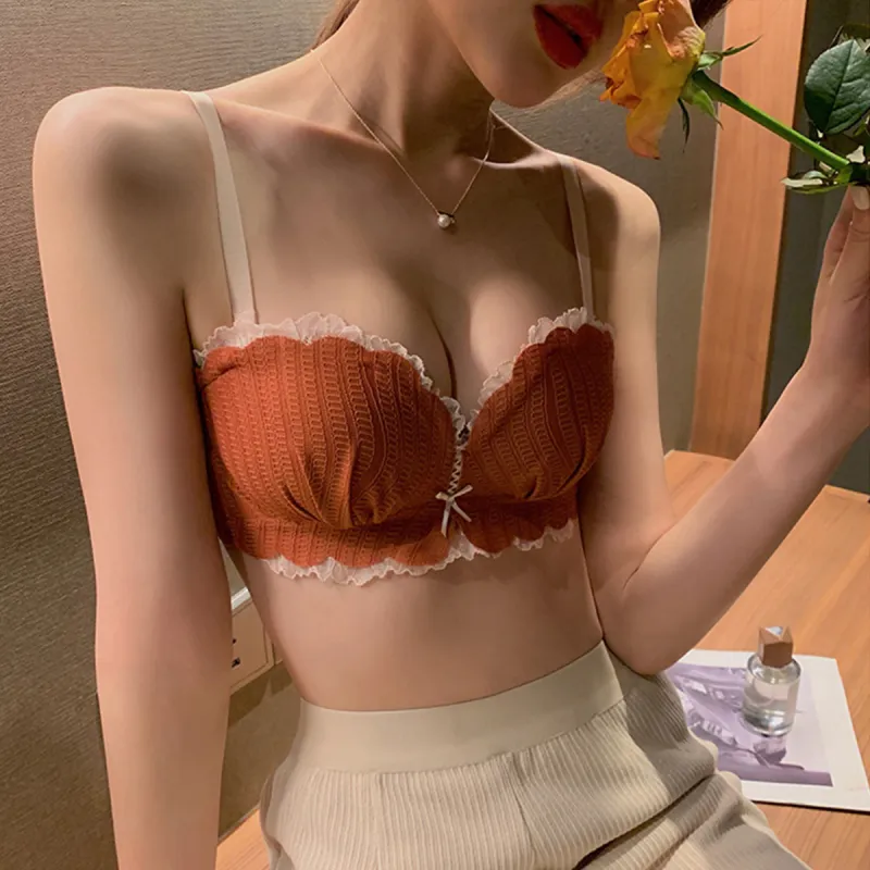 Flowers In Water Bra Women's Cherry Blossom Red-2