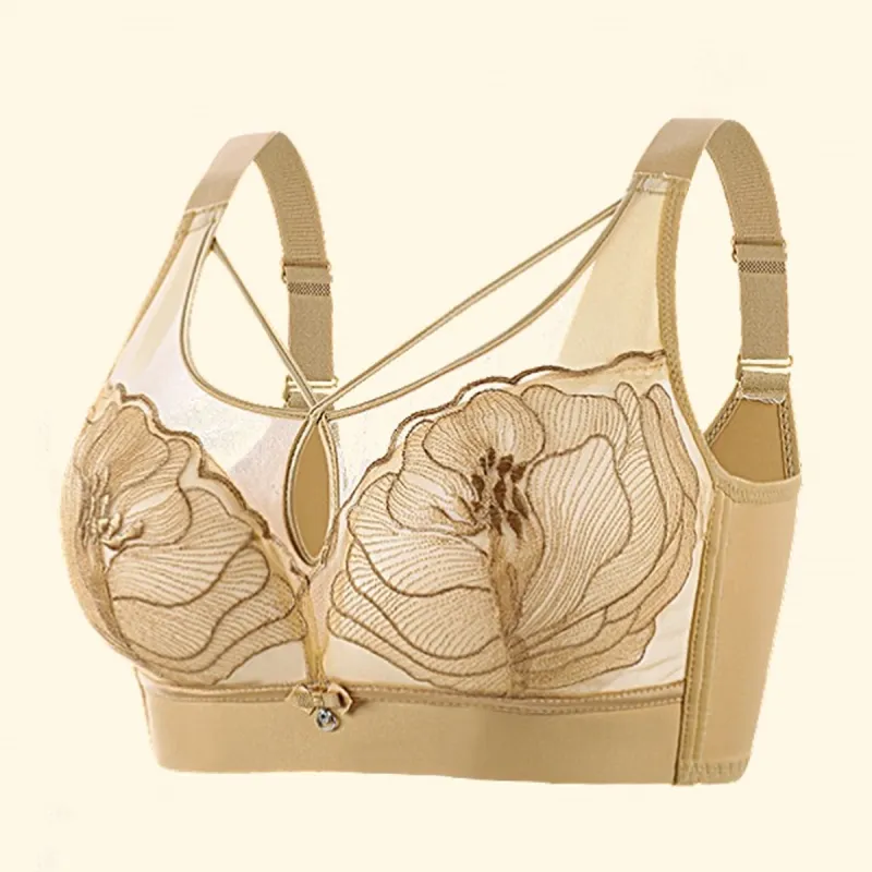 Flowers in water Women's Bras-4