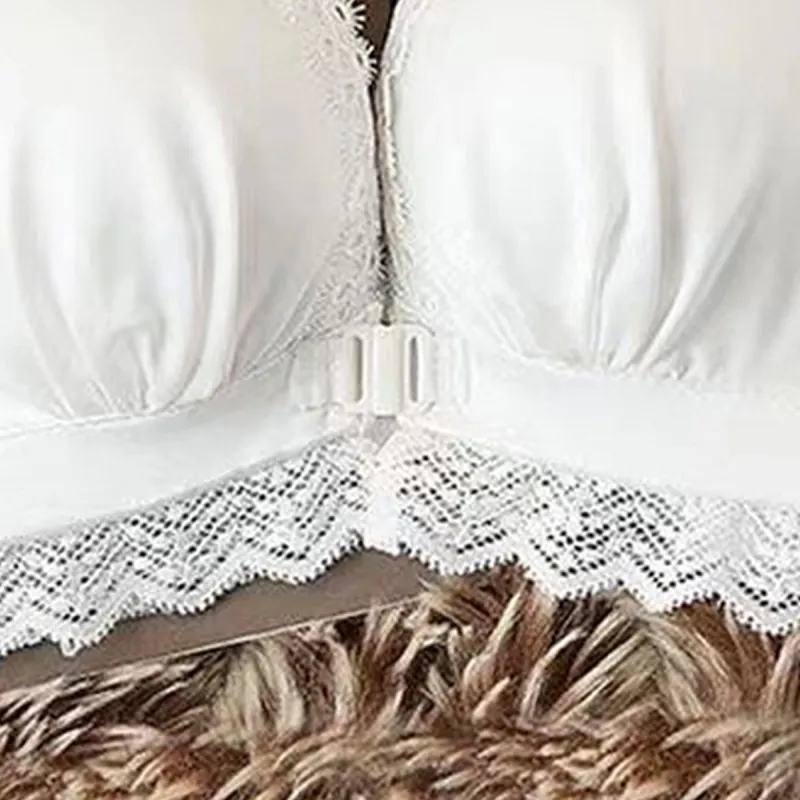 Flowers in water Women's Bras-4
