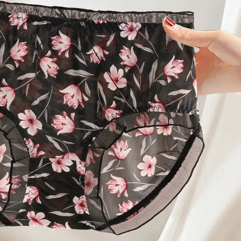Flowers In Water Underpants Women's 3 Pack-4