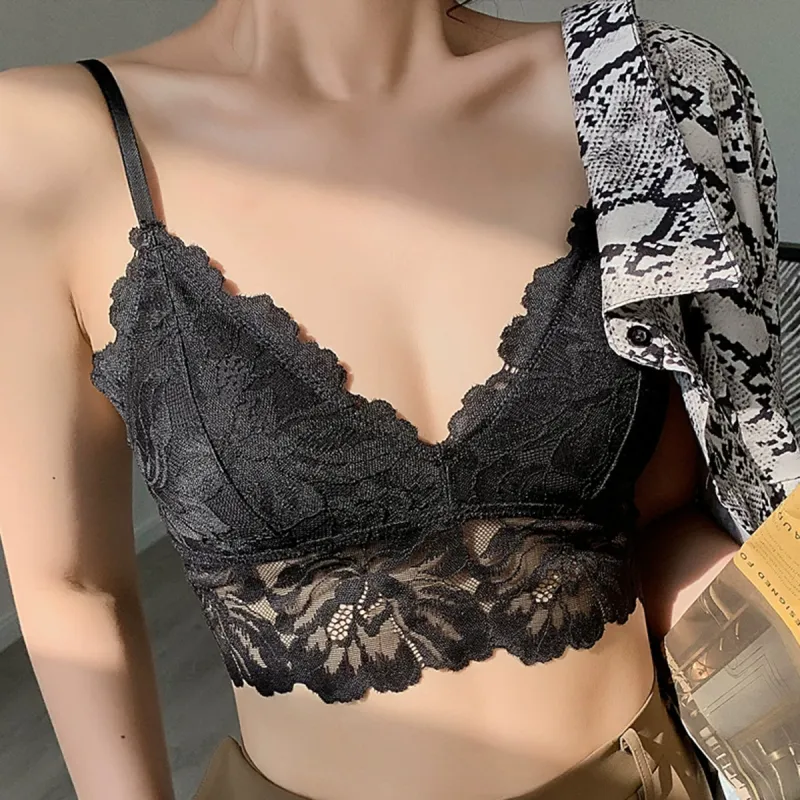 Flowers in water Women's Bras-6