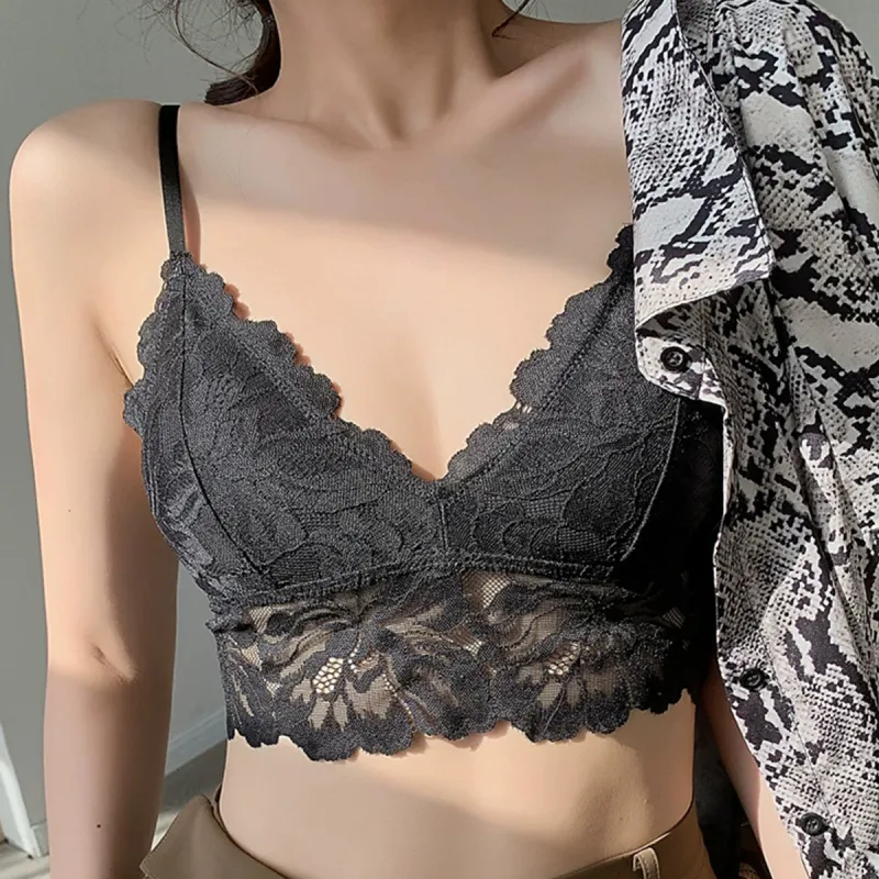 Flowers in water Women's Bras-7