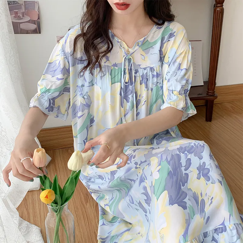 MT·MIT Nightgown Women's Tie Dye Purple-1