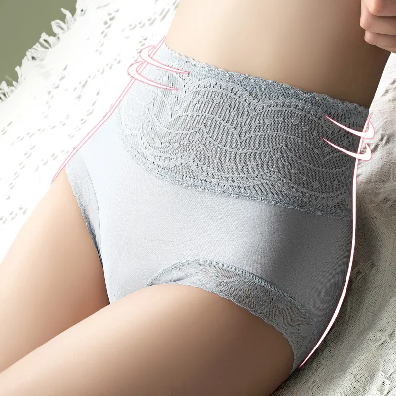Flowers In Water Underpants Women's 1 Pack Dusty Blue-1