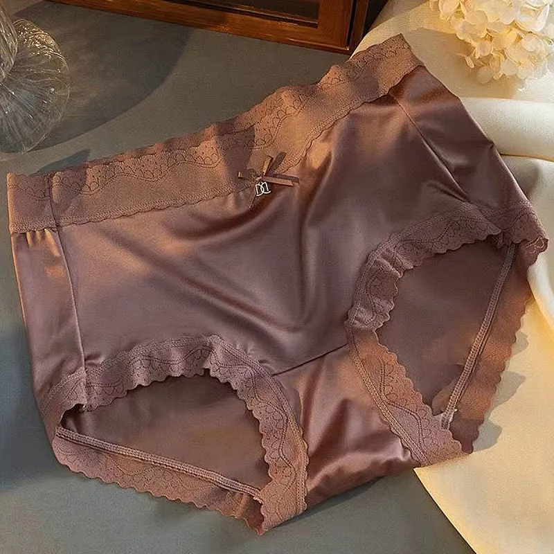 Flowers In Water Underpants Women's 1 Pack Brick Red-1