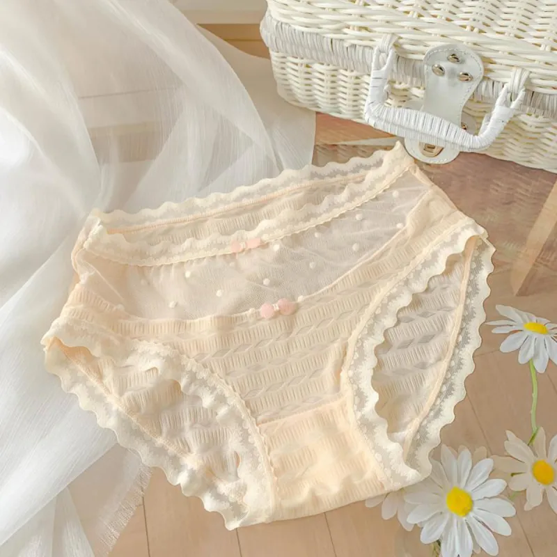 Flowers In Water Underpants Women's Combo Set-5