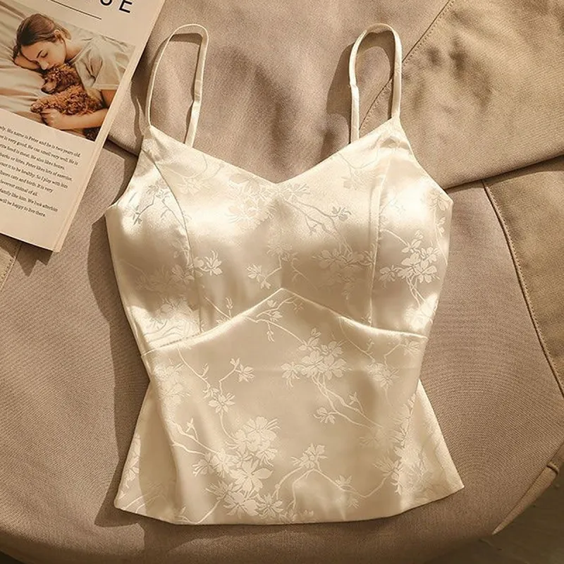 Flowers In Water Camisole Women's White-1