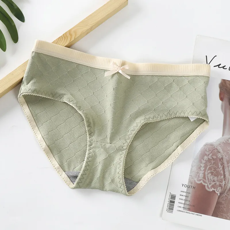 Flowers In Water Underpants Women's Green-4