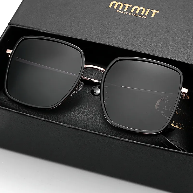 MT·MIT PC Metal Square Sunglasses Unisex-1