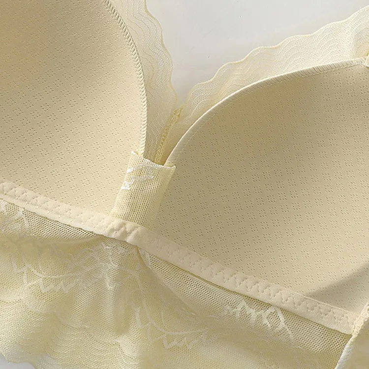 Flowers In Water Bra Women's Yellow-5