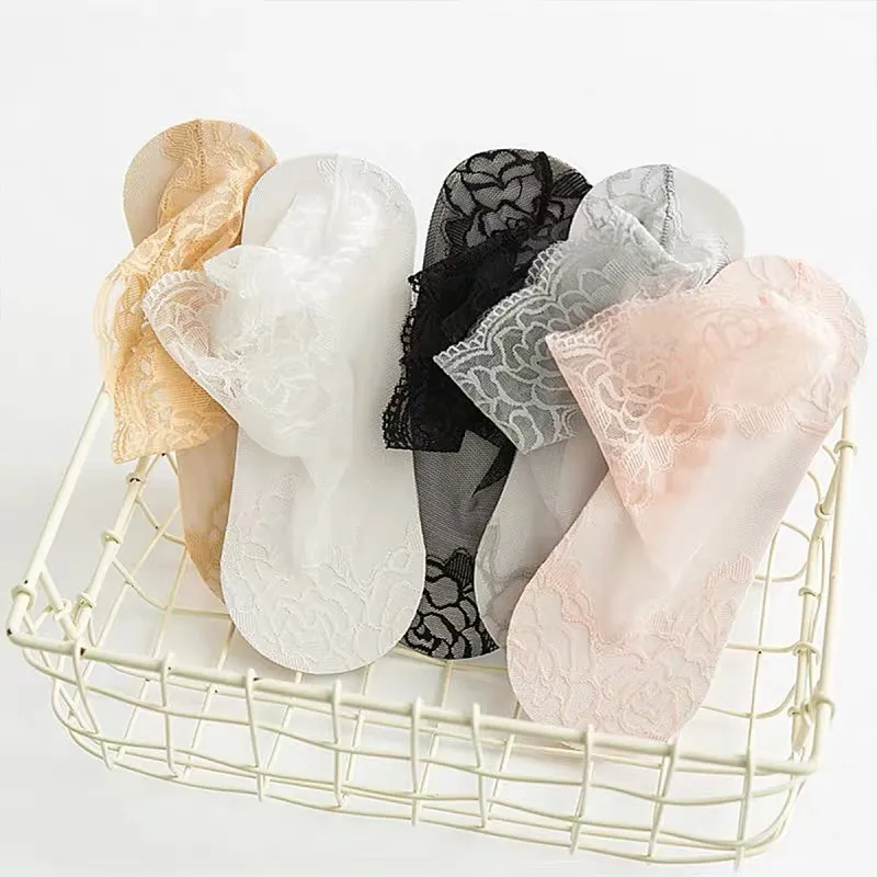 Flowers In Water Ankle Socks Women's 5 Pack-8