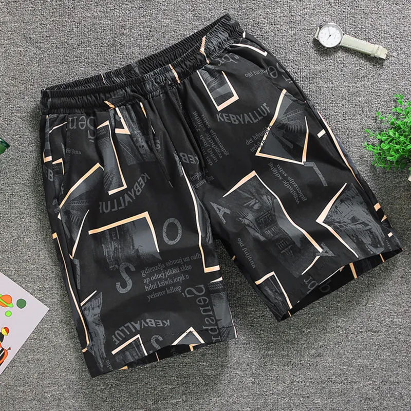 Flowers In Water Pajama Pants Men's Black-3