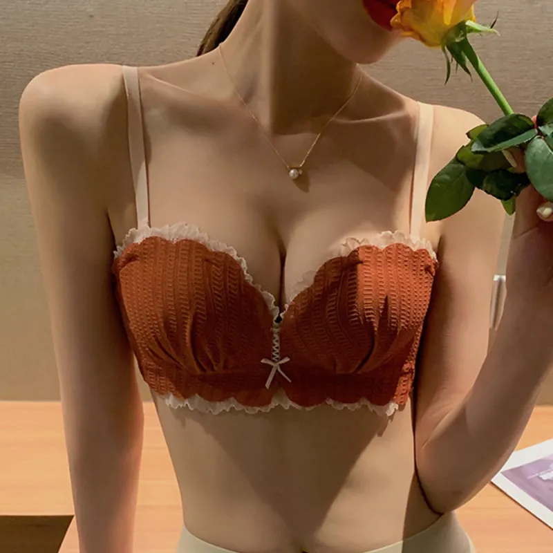 Flowers In Water Bra Women's Cherry Blossom Red-3