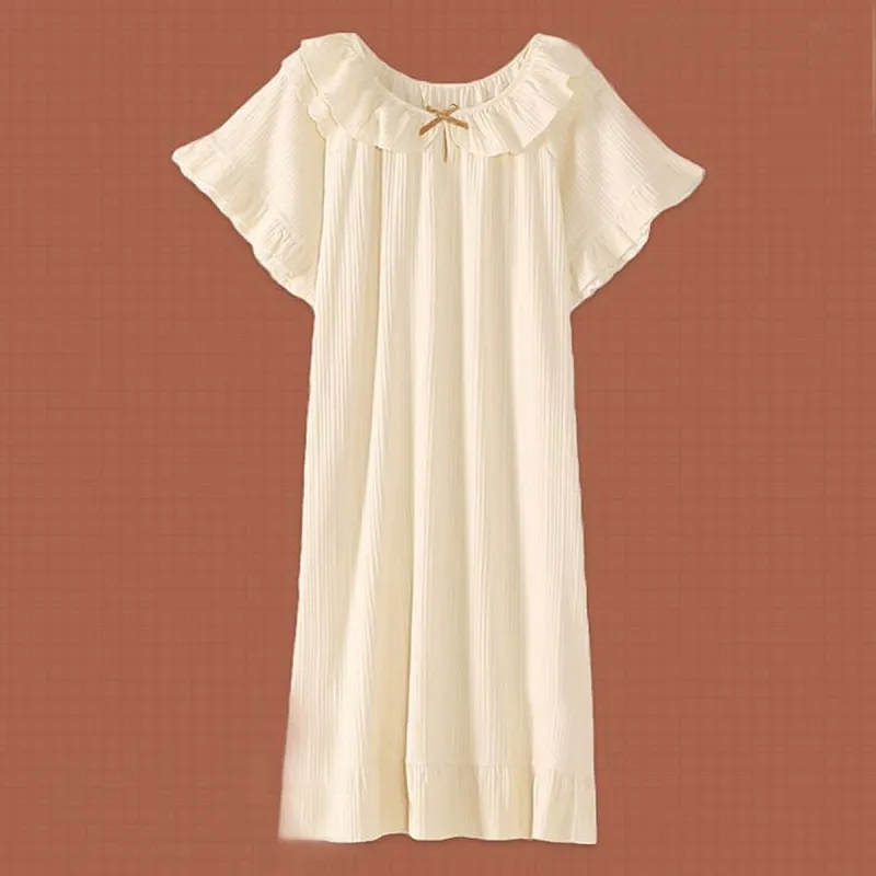 Flowers In Water Nightgown Women's Apricot-1