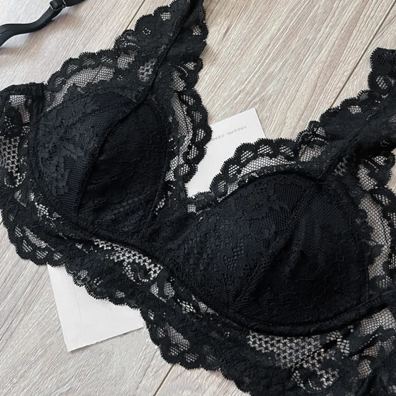 Flowers in water Women's Bras-6