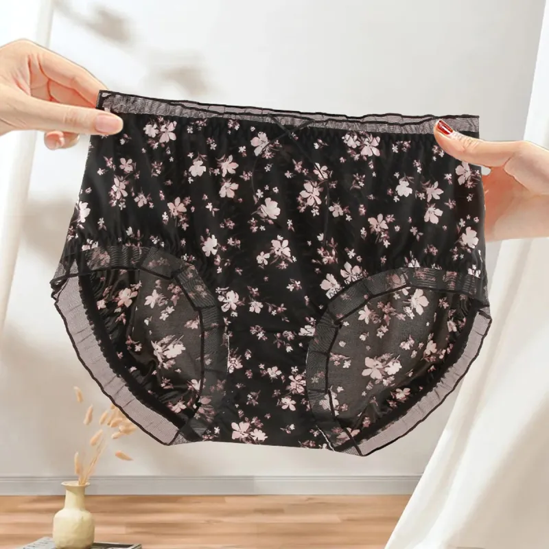 Flowers In Water Underpants Women's 3 Pack-2