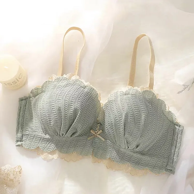 Flowers In Water Bra Women's White-23