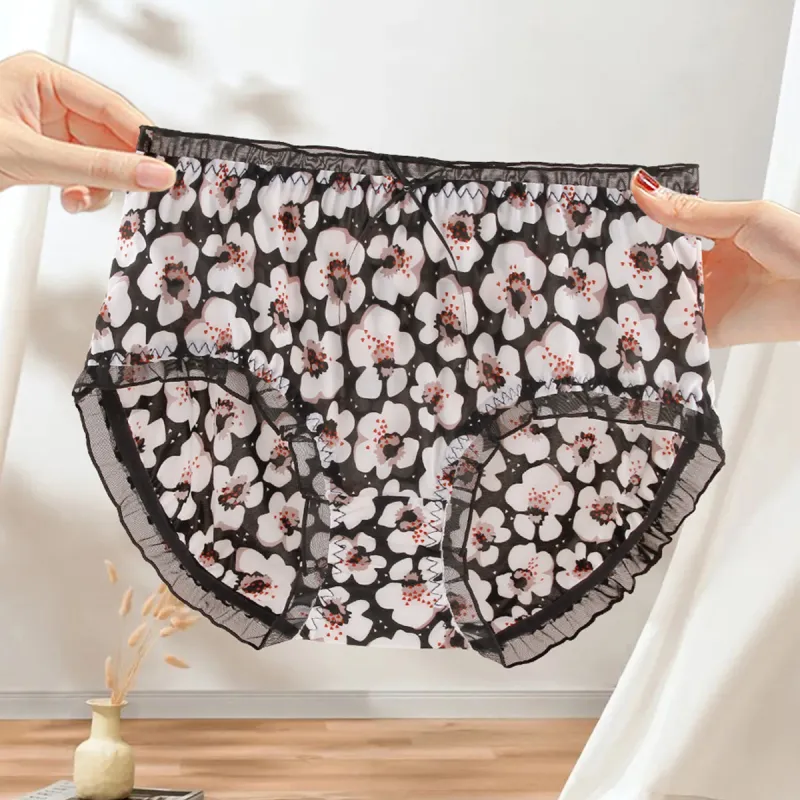 Flowers In Water Underpants Women's 3 Pack-1