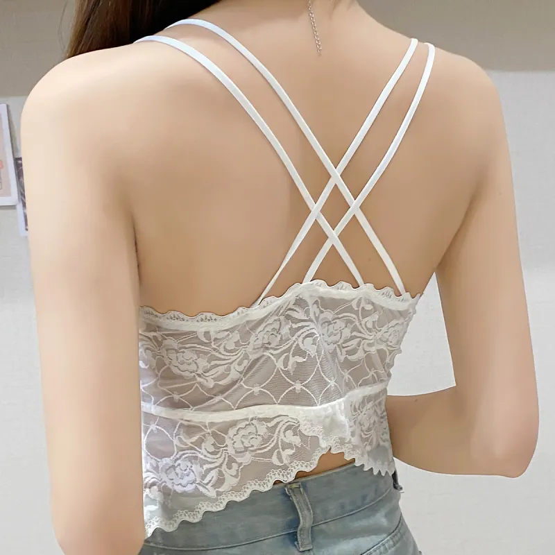 Flowers in water Women's Bras-11