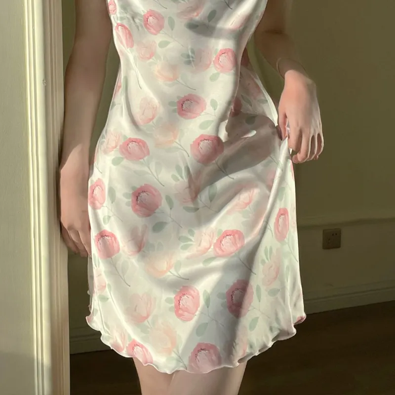 Flowers In Water Nightgown Women's Tulip-4
