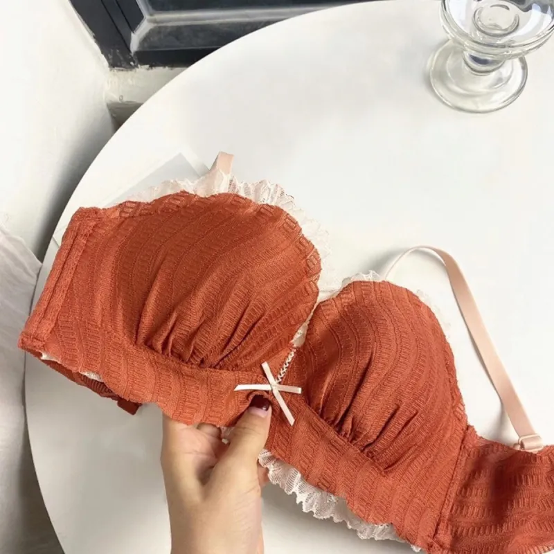 Flowers In Water Bra Women's Cherry Blossom Red-4
