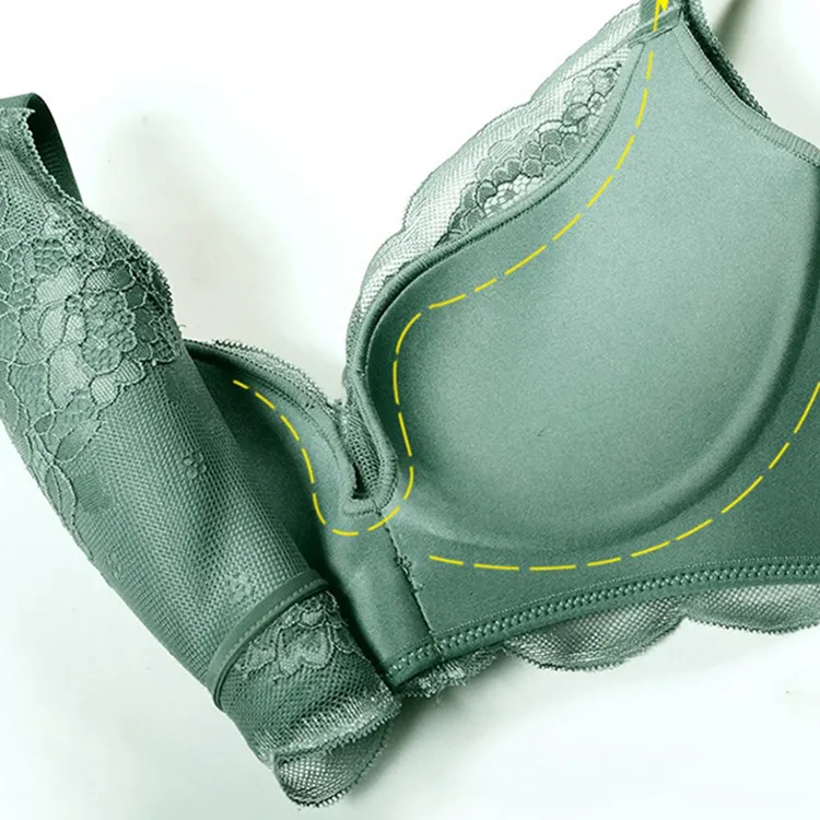 Flowers In Water Bra Women's Green-4